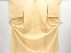 紗草葉模様織り出し一つ紋色無地着物